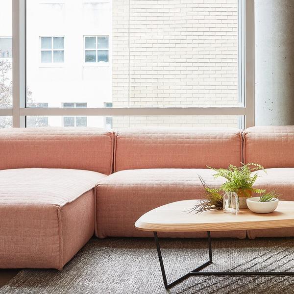 GUS Nexus Modular Armless Chaise Thea Earth 