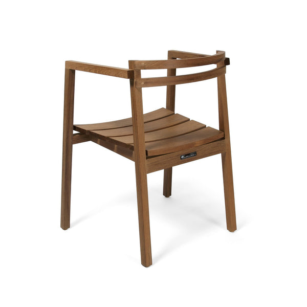 Skargaarden Oxnö Armchair Teak Felt Dark Grey 
