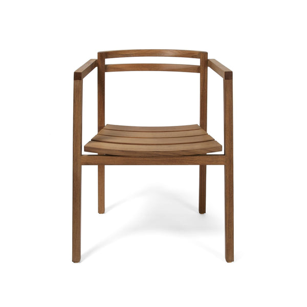 Skargaarden Oxnö Armchair Teak Felt Dark Grey 