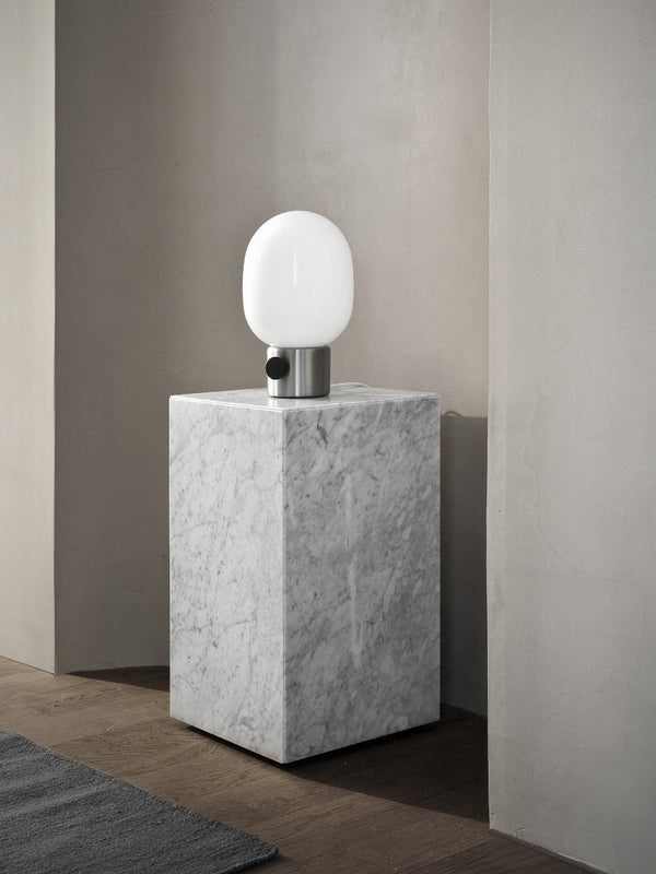 Menu Plinth Tall White Carrara Marble 