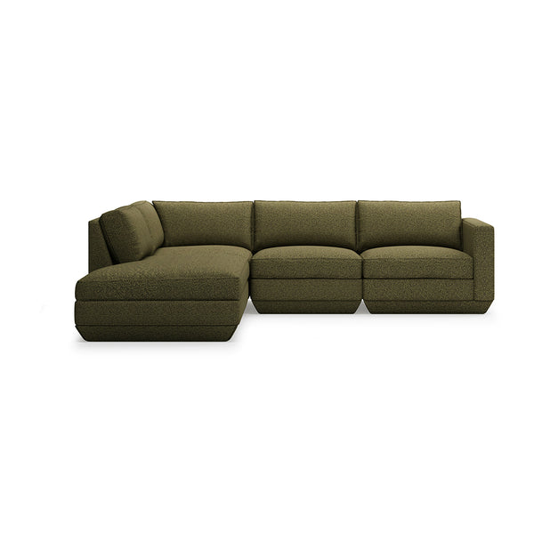 GUS Modern Podium Modular 4 PC Lounge Sectional A