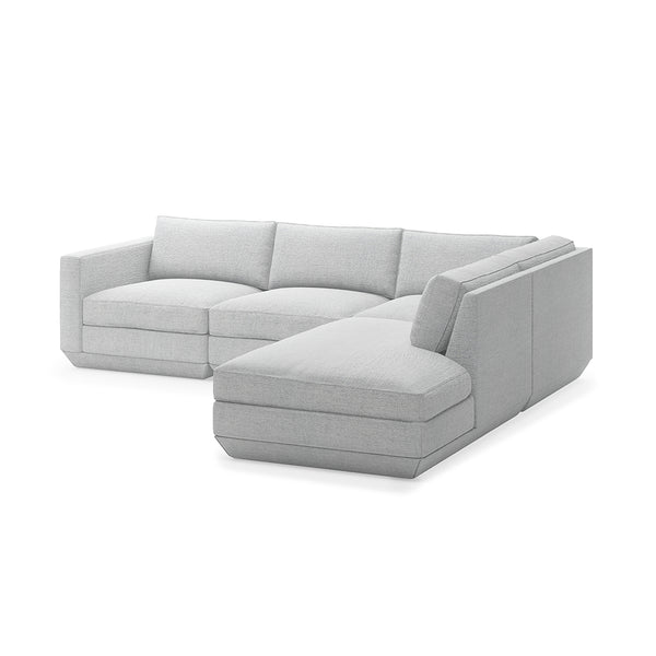 GUS Modern Podium Modular 4 PC Lounge Sectional A