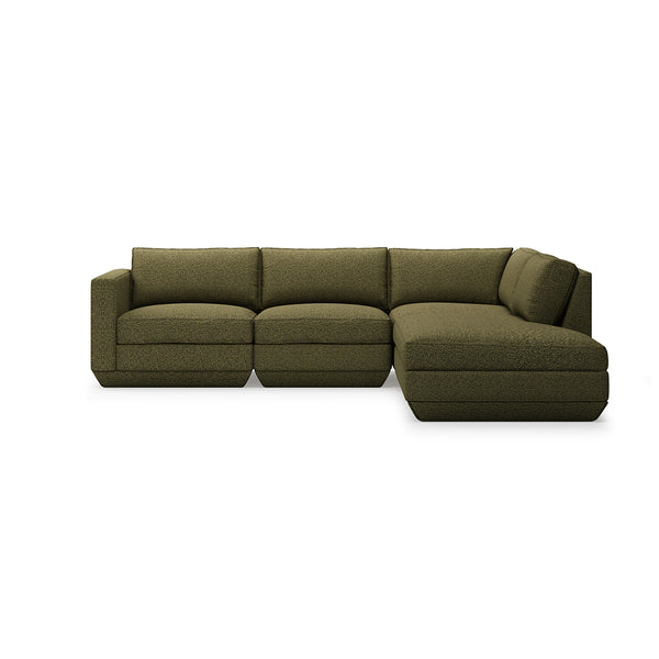 GUS Modern Podium Modular 4 PC Lounge Sectional A
