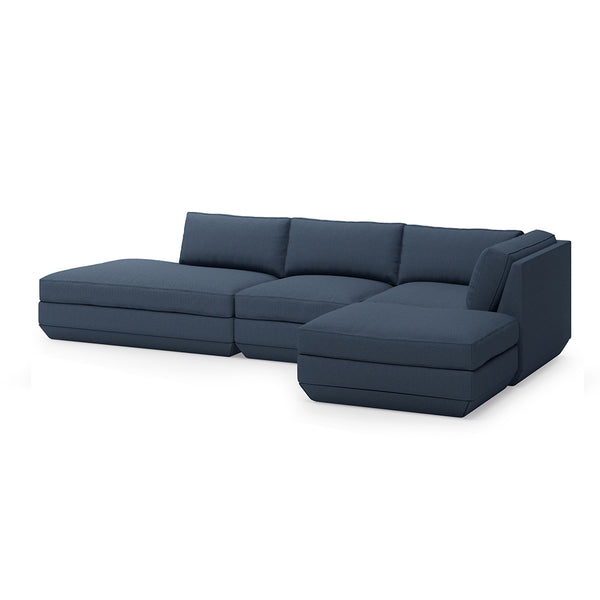GUS Modern Podium Modular 4 PC Lounge Sectional B