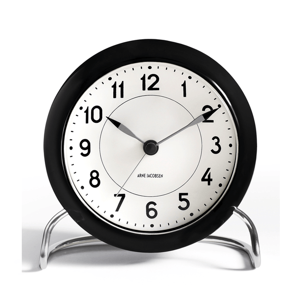 Arne Jacobsen Station Alarm Clock Black 