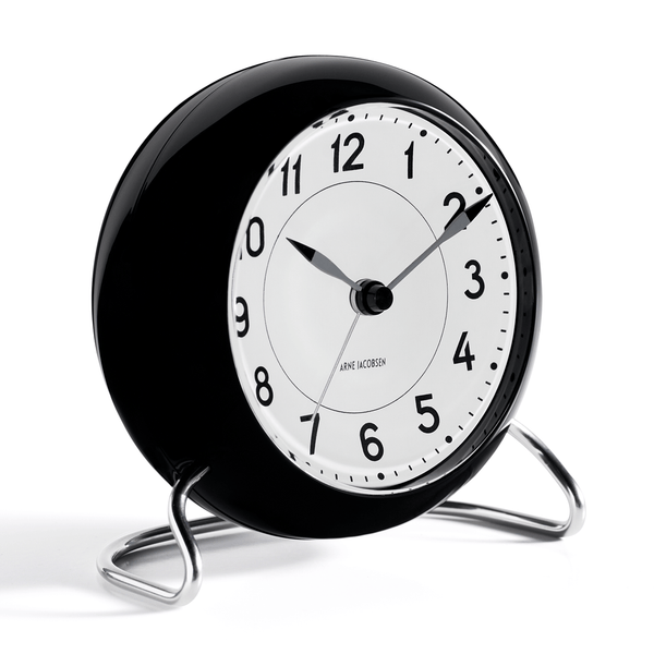 Arne Jacobsen Station Alarm Clock Black 