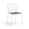 Skargaarden Resö Dining Chair - with Fabric Seat White Metal Fabric Seat 