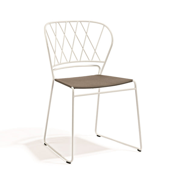 Skargaarden Resö Dining Chair - with Fabric Seat Charcoal Grey Meta Fabric Seat 