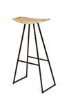 Tronk Roberts Bar Stool 30" Black Maple w/ Inlay 