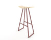 Tronk Roberts Bar Stool 30" Blood Red Maple w/ Inlay 