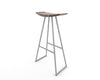 Tronk Roberts Bar Stool 30" Gray Walnut w/ Inlay 