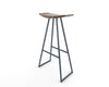 Tronk Roberts Bar Stool 30" Navy Walnut w/ Inlay 