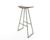 Tronk Roberts Counter Stool 24" Prairie Green Walnut w/ Inlay 
