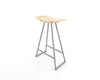 Tronk Roberts Counter Stool 24" Gray Maple w/ Inlay 