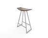 Tronk Roberts Counter Stool 24" Gray Walnut w/ Inlay 