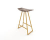 Tronk Roberts Counter Stool 24" Mustard Walnut w/ Inlay 