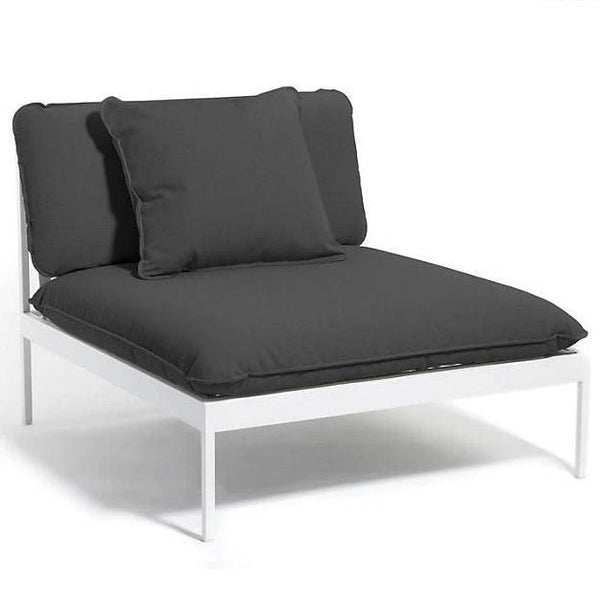 Skargaarden Bönan Lounge Chair Dark Grey Dark Grey Sunbrella Sling 