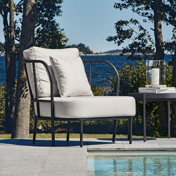 Skargaarden Saltö Lounge Chair Charcoal Grey Beige Taupe 