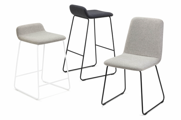 M.A.D. Lolli II Counter Stool Light Grey / Black 