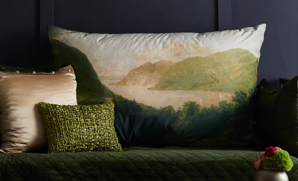 Ann Gish Landscape Hudson River Pillow