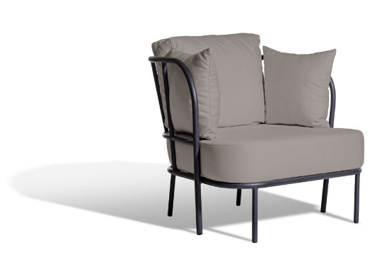 Skargaarden Saltö Lounge Chair Charcoal Grey Beige Taupe 