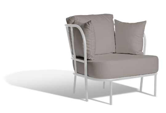 Skargaarden Saltö Lounge Chair Charcoal Grey Beige Taupe 
