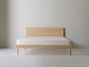 Kalon Simple Bed Ash Twin Headboard Wood