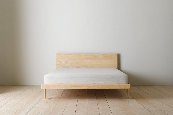 Kalon Simple Bed Ash Twin Headboard Wood