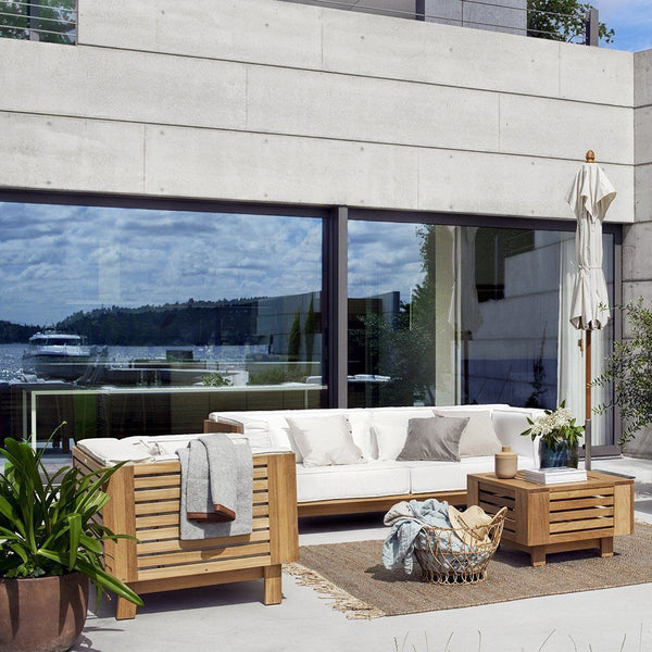 Skargaarden Skanör 3-Seat Sofa Beige Heather Chine Weatherproof Cover 