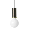 Ferm Living Socket Pendant Low Black Brass 
