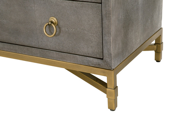 Essentials For Living Strand Shagreen 3-Drawer Nightstand