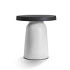 TOOU Thick Top Side Table - High Black Top / Eco White Base 