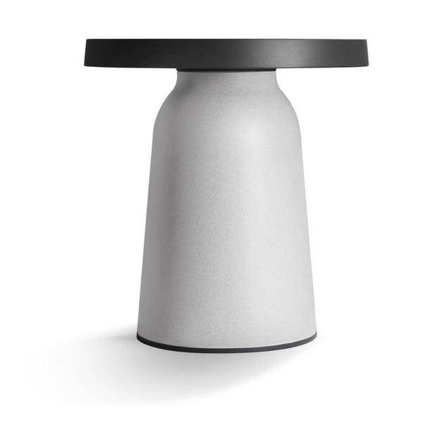 TOOU Thick Top Side Table - High Black Top / Eco White Base 