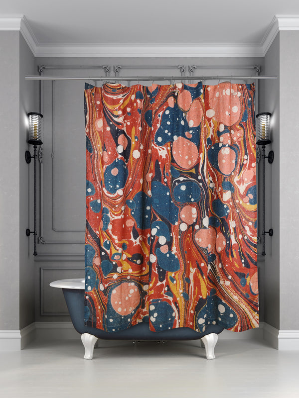 Siren Song Marbled Shower Curtain