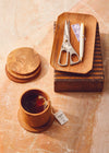 Sir Madam Teak Root Beveled Tray
