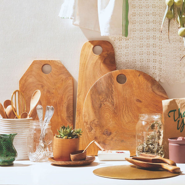 Sir Madam Teak Root Shallow Dishes - Set of 4