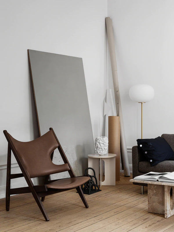 Menu Knitting Chair Walnut Base / Sahara Skeepskin 