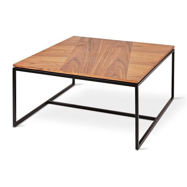 GUS Tobias Coffee Table - Square Walnut / Black 