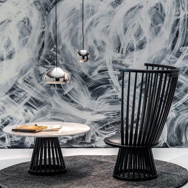 Tom Dixon Fan Lounge Chair Black Stained Ash 