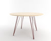Tronk Williams Dining Table - Circular Blood Red Large Maple