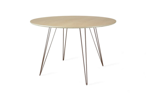 Tronk Williams Dining Table - Circular Blood Red Small Maple