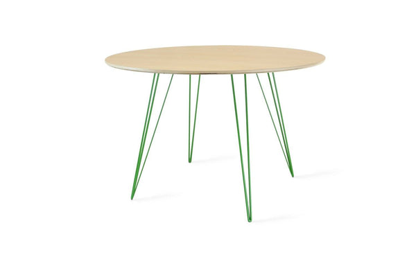 Tronk Williams Dining Table - Circular Blood Red Small Maple