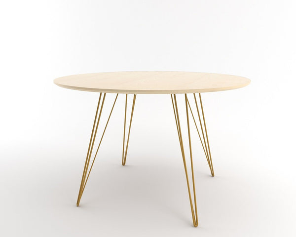 Tronk Williams Dining Table - Circular Blood Red Small Maple