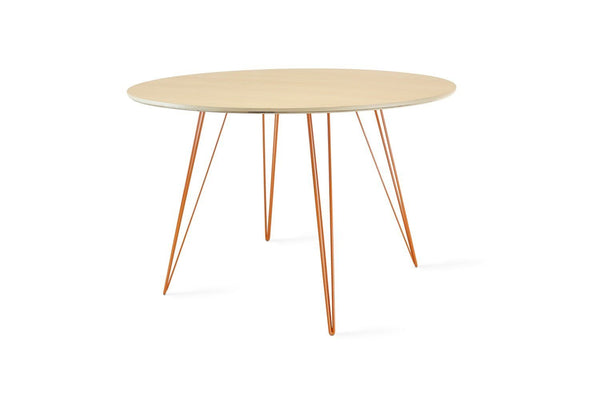 Tronk Williams Dining Table - Circular Blood Red Small Maple
