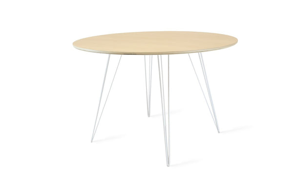 Tronk Williams Dining Table - Circular Blood Red Small Maple
