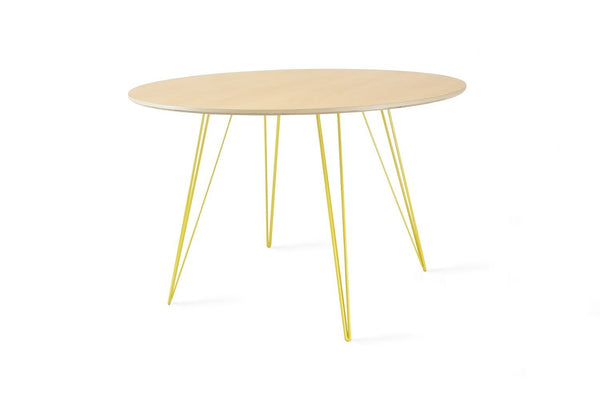 Tronk Williams Dining Table - Circular Blood Red Small Maple