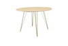 Tronk Williams Dining Table - Oval Brass Gold Large Maple