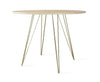 Tronk Williams Dining Table - Circular Brass Gold Small Maple