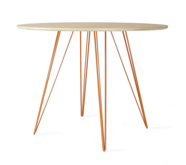 Tronk Williams Dining Table - Circular Blood Red Small Maple