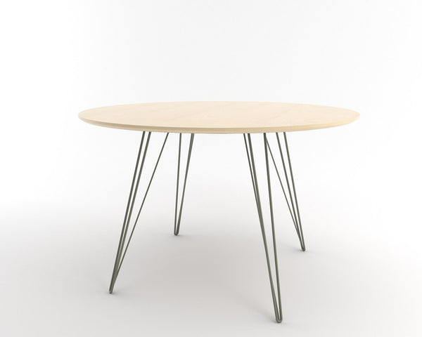 Tronk Williams Dining Table - Circular Blood Red Small Maple